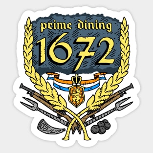 prime (minister) dining 1672. the Netherlands. Sticker